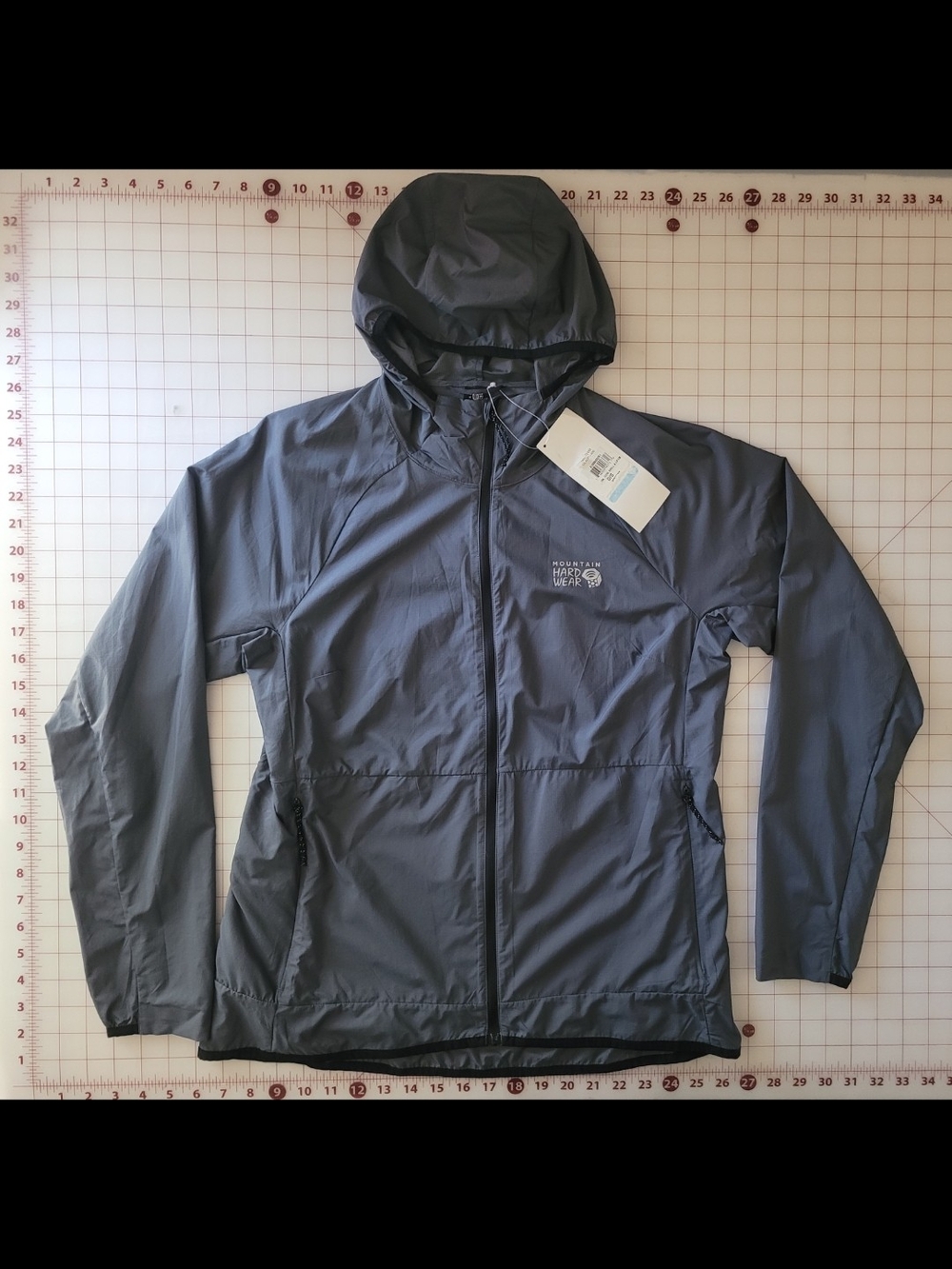Mountain Hardwear Women's Charcoal Hooded Pertex Jacket